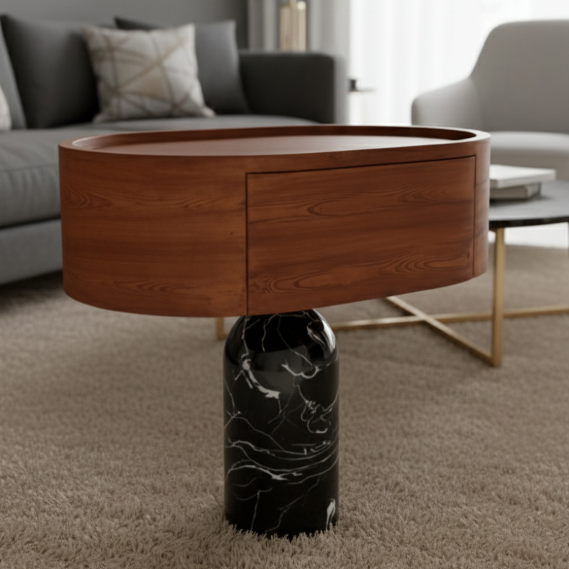 Lever Nightstand Side Table