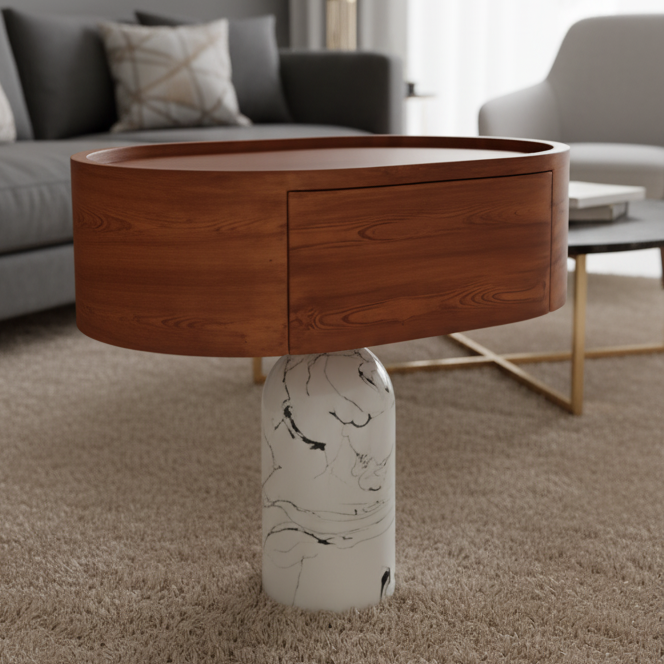 Lever Nightstand Side Table