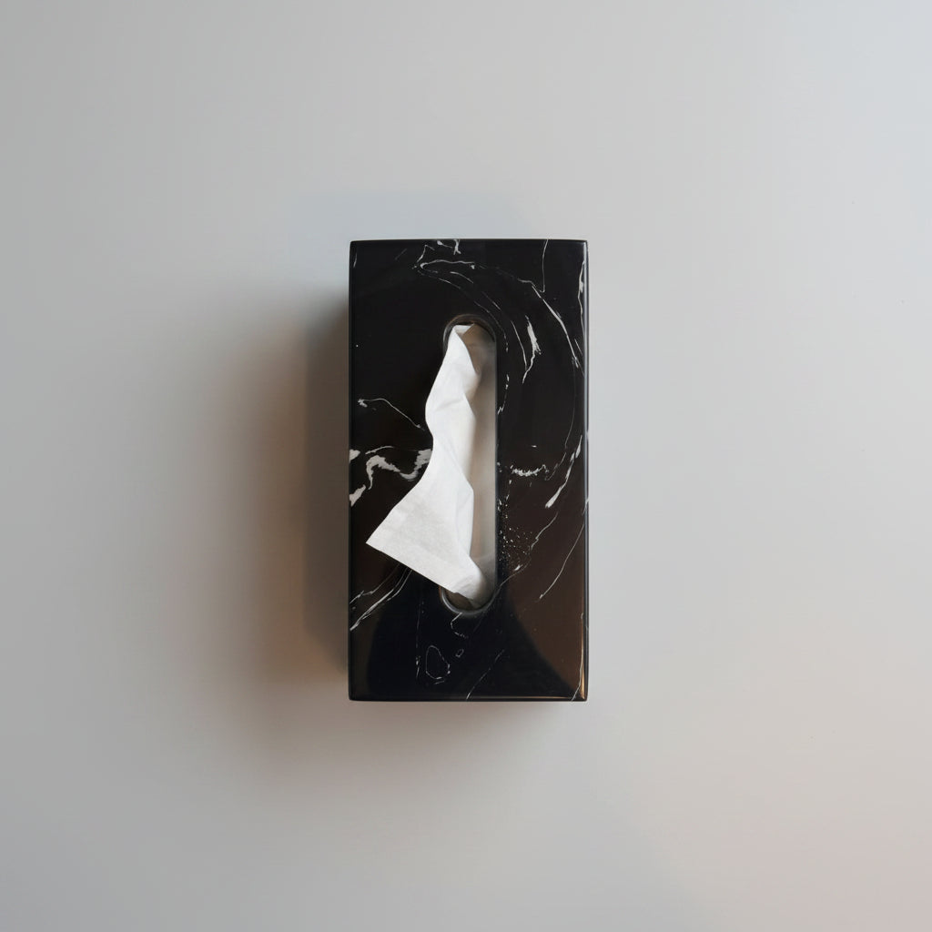 Marbleized Tissue Box Holder