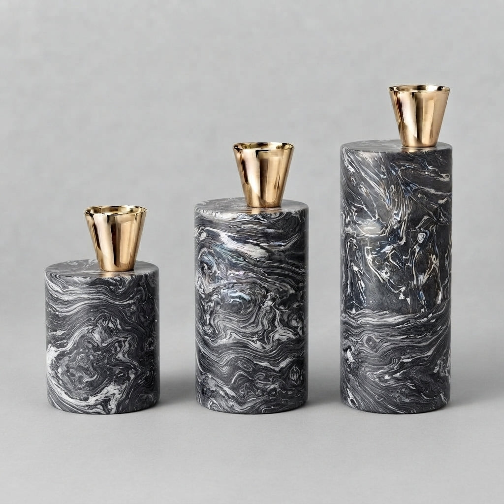 Lint Candle Stands (Set of 3)