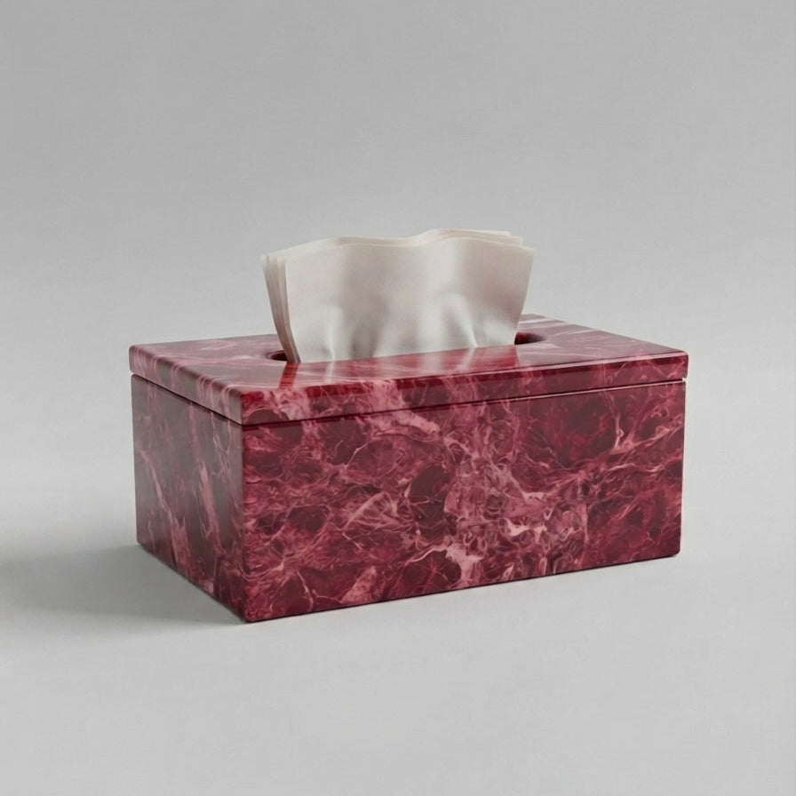 Marbleized Tissue Box Holder