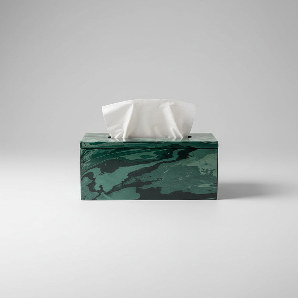 Marbleized Tissue Box Holder
