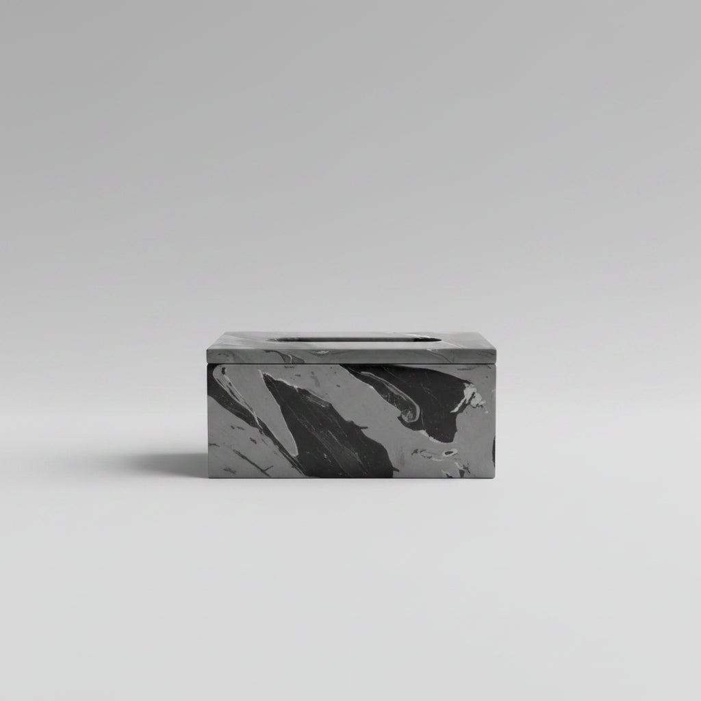 Marbleized Tissue Box Holder