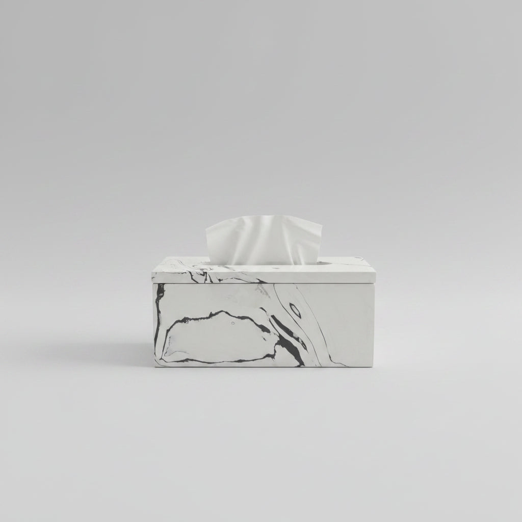 Marbleized Tissue Box Holder