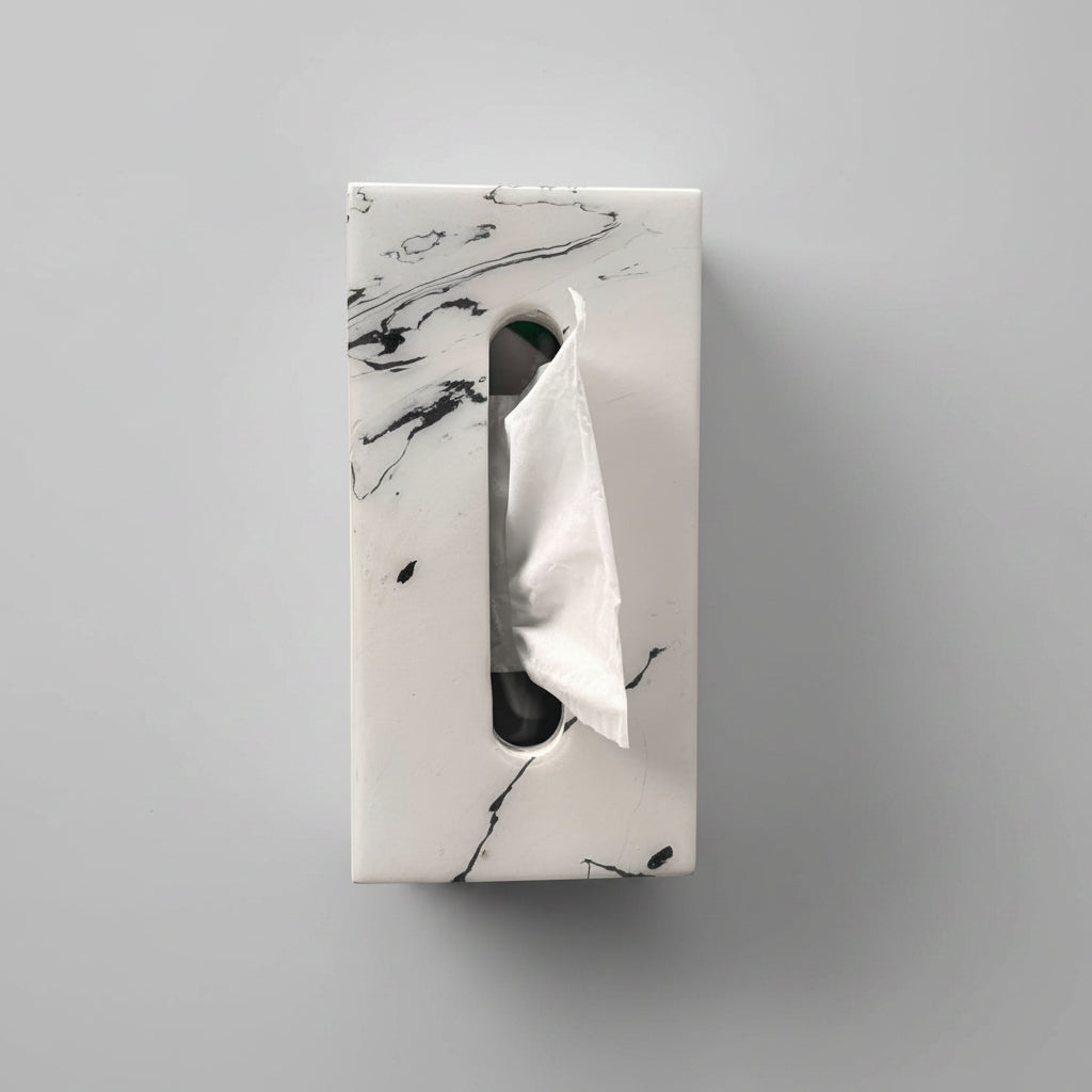 Marbleized Tissue Box Holder